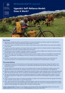 Research in Brief: Uganda’s Self-Reliance Model: Does it Work? Cover Image